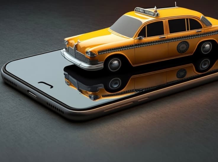 Decorative shape accent for Preble NY Taxi and car Service section background